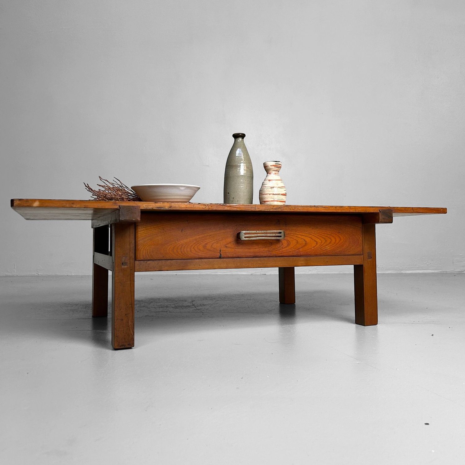 Traditionele Lage Japanse Schrijftafel, Shosai-Ki, Taishō-periode.