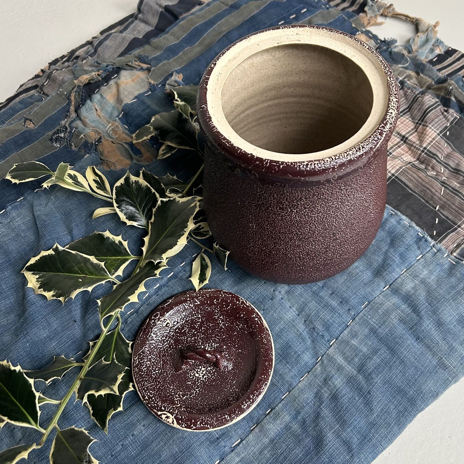Mizusashi – Japanese Water Pot for the Tea Ceremony by Noma Gazan, 1960s. Mizusashi – Japanese Water Pot for the Tea Ceremony by Noma Gazan, 1960s.