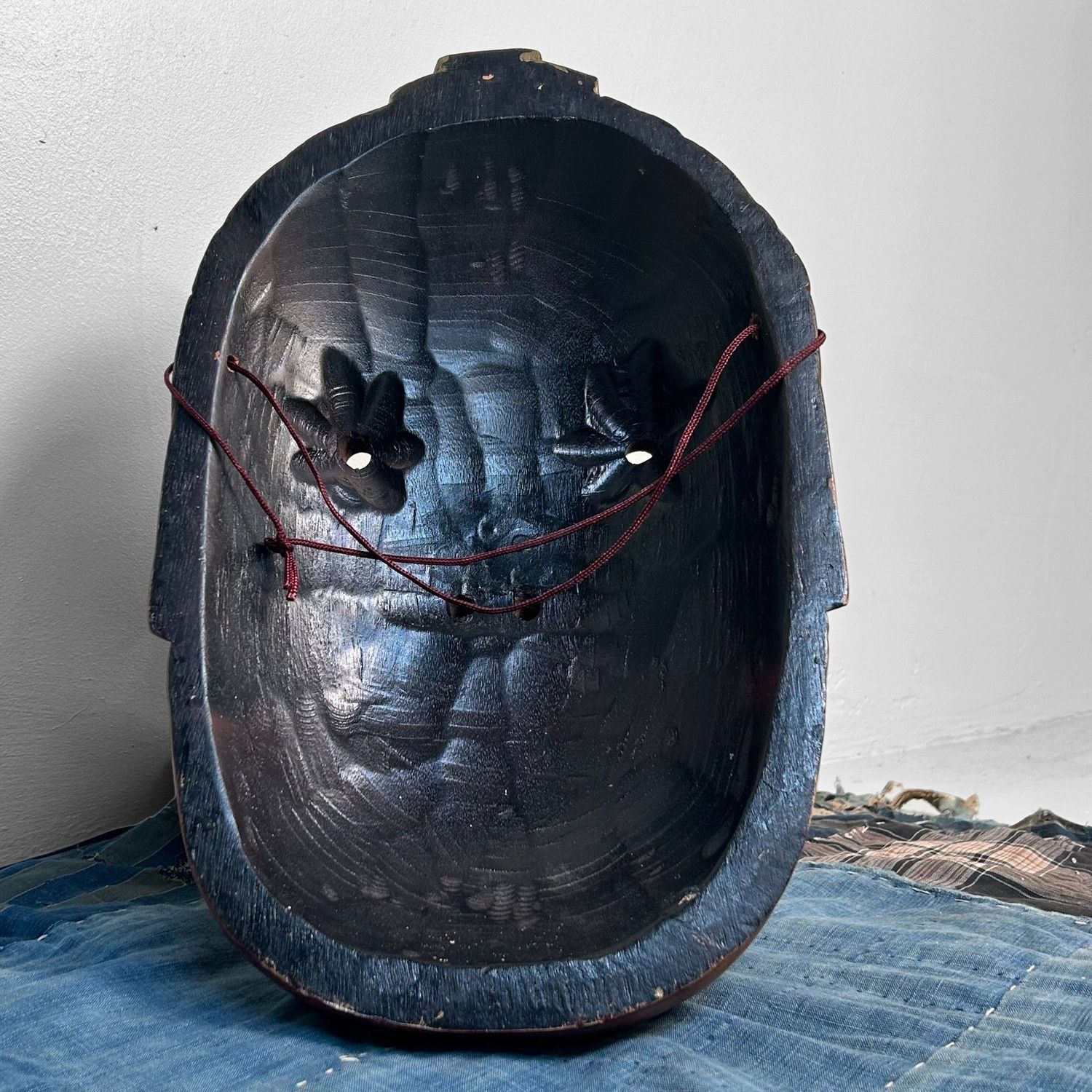 Vintage Handgesneden Tengu Masker, jaren 50, Japan.