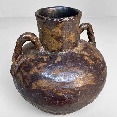 Organische Ikebana, Bloemenvaas, Tokoname Ware, jaren '50.