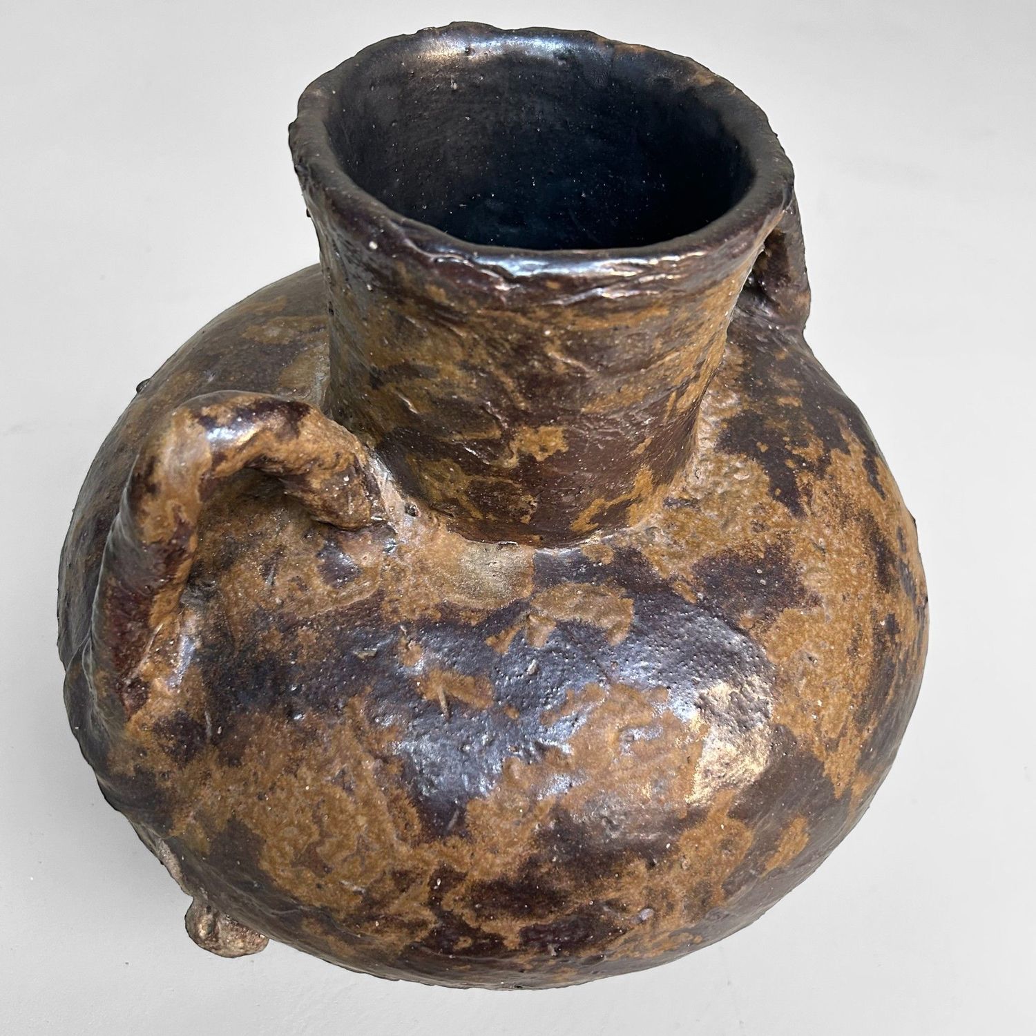 Organic Ikebana Flower Vase, Tokoname Ware, 1950s. Organic Ikebana Flower Vase, Tokoname Ware, 1950s.