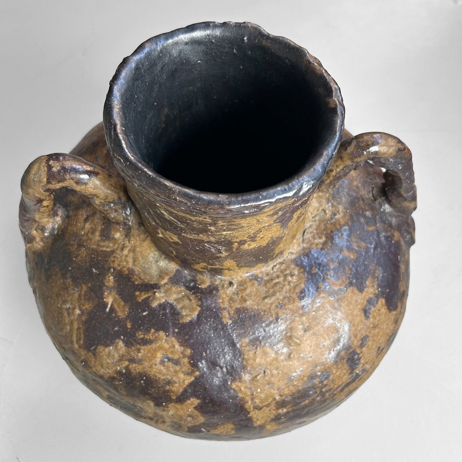 Organic Ikebana Flower Vase, Tokoname Ware, 1950s. Organic Ikebana Flower Vase, Tokoname Ware, 1950s.