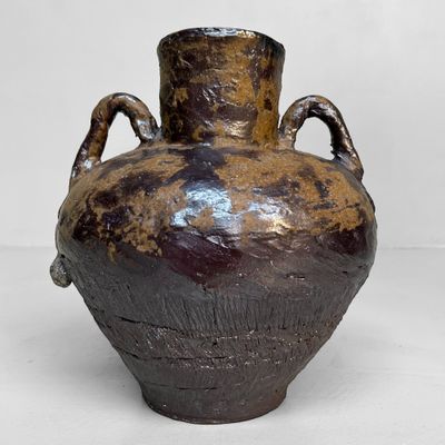 Organische Ikebana, Bloemenvaas, Tokoname Ware, jaren '50.