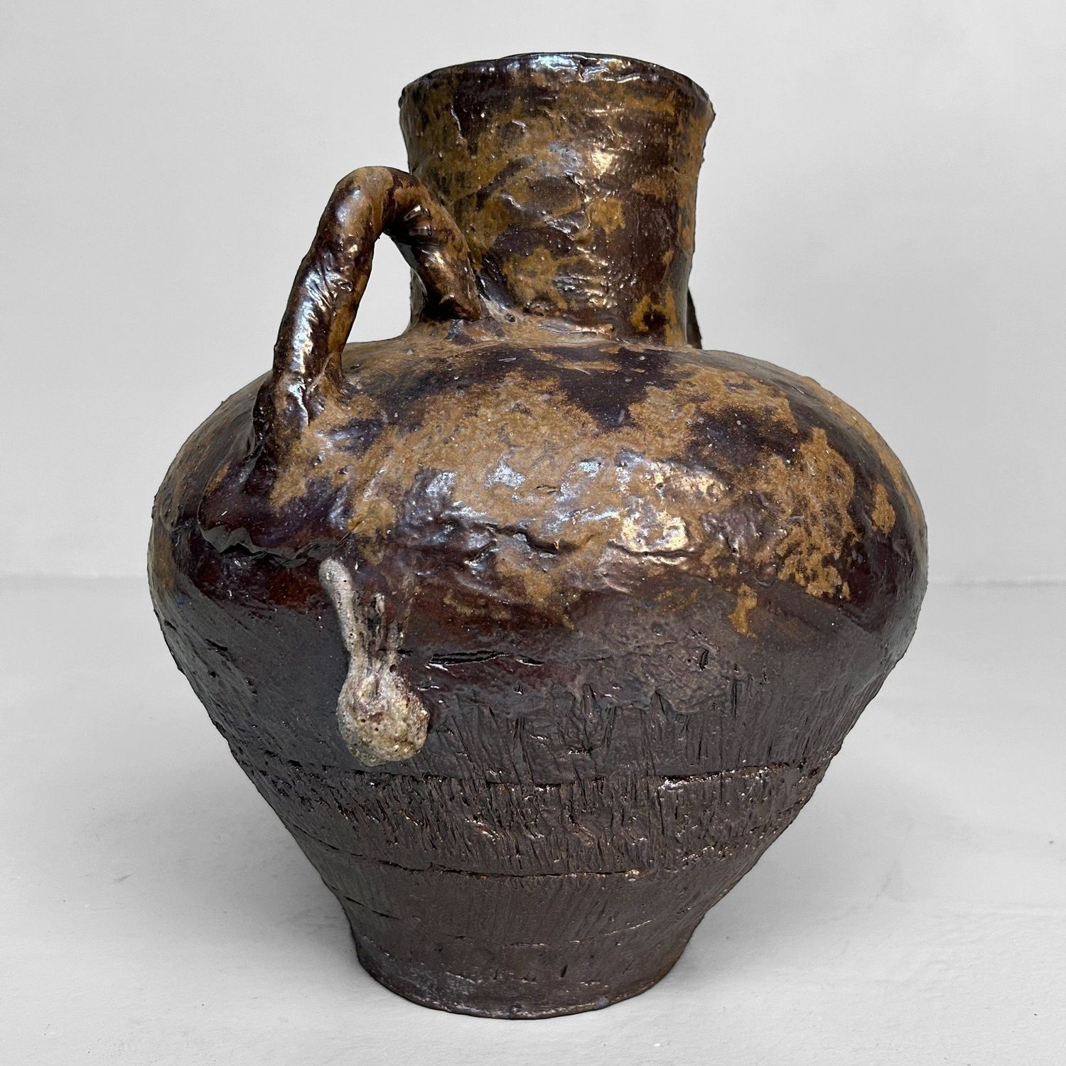 Organic Ikebana Flower Vase, Tokoname Ware, 1950s. Organic Ikebana Flower Vase, Tokoname Ware, 1950s.