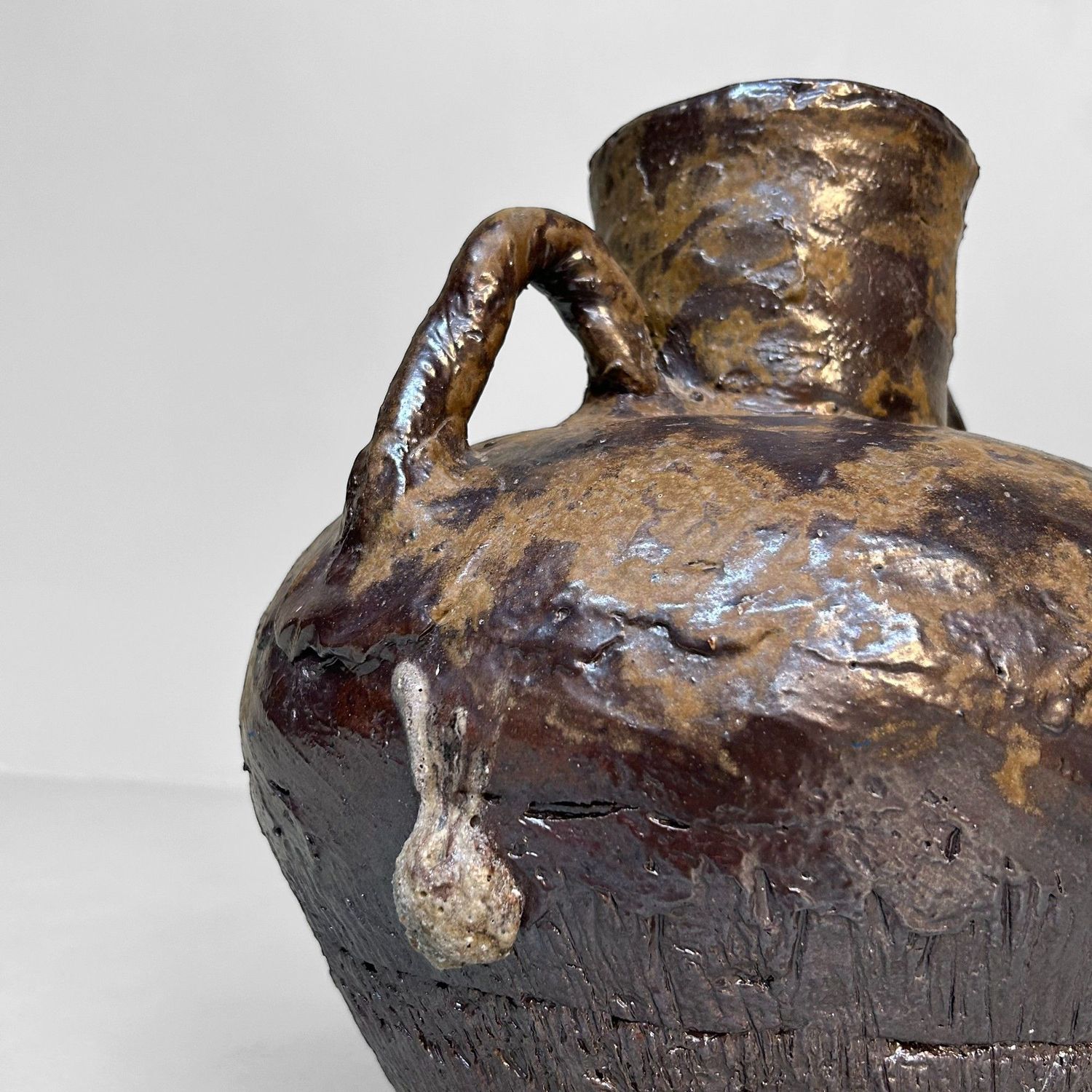Organic Ikebana Flower Vase, Tokoname Ware, 1950s. Organic Ikebana Flower Vase, Tokoname Ware, 1950s.