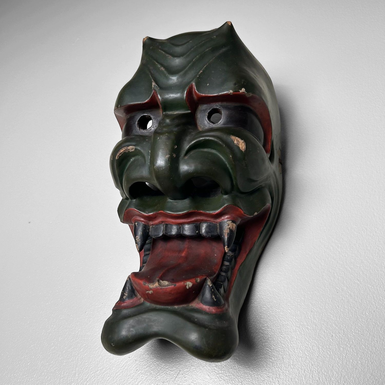 Antique Japanese Noh Theater Mask, Oni/Hannya, Edo Period.