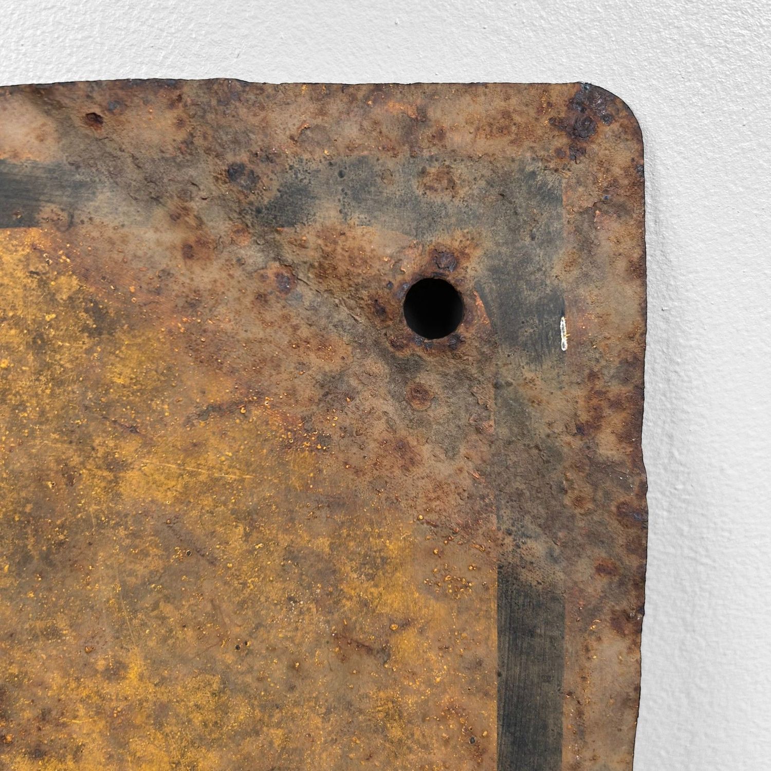 Vintage Japanese Metal Warning Sign, Shōwa Period.