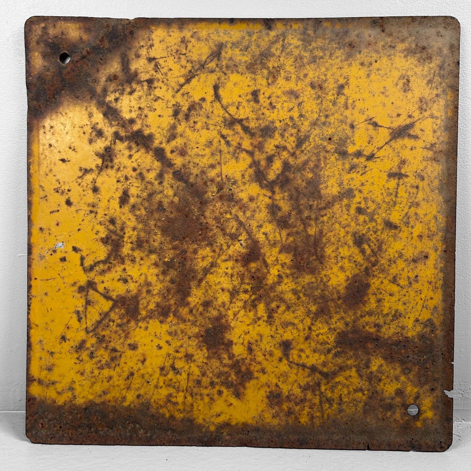 Vintage Japanese Metal Warning Sign, Shōwa Period.