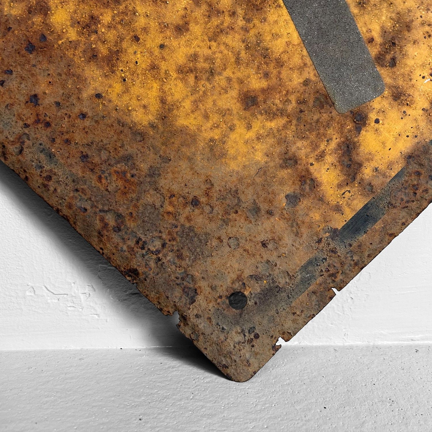 Vintage Japanese Metal Warning Sign, Shōwa Period.