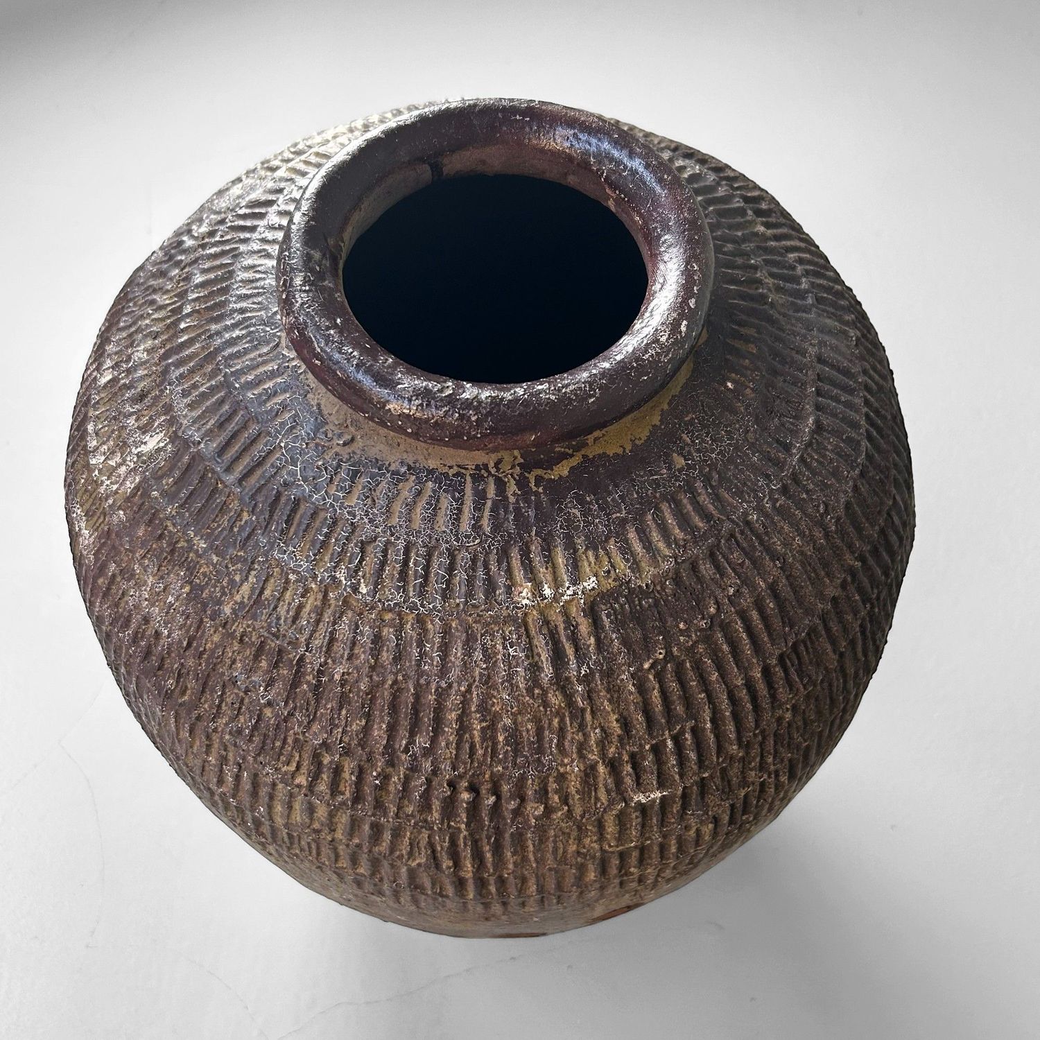 Antieke Tokoname (常滑) Tsubo Kruik, Meiji-periode, Japan.