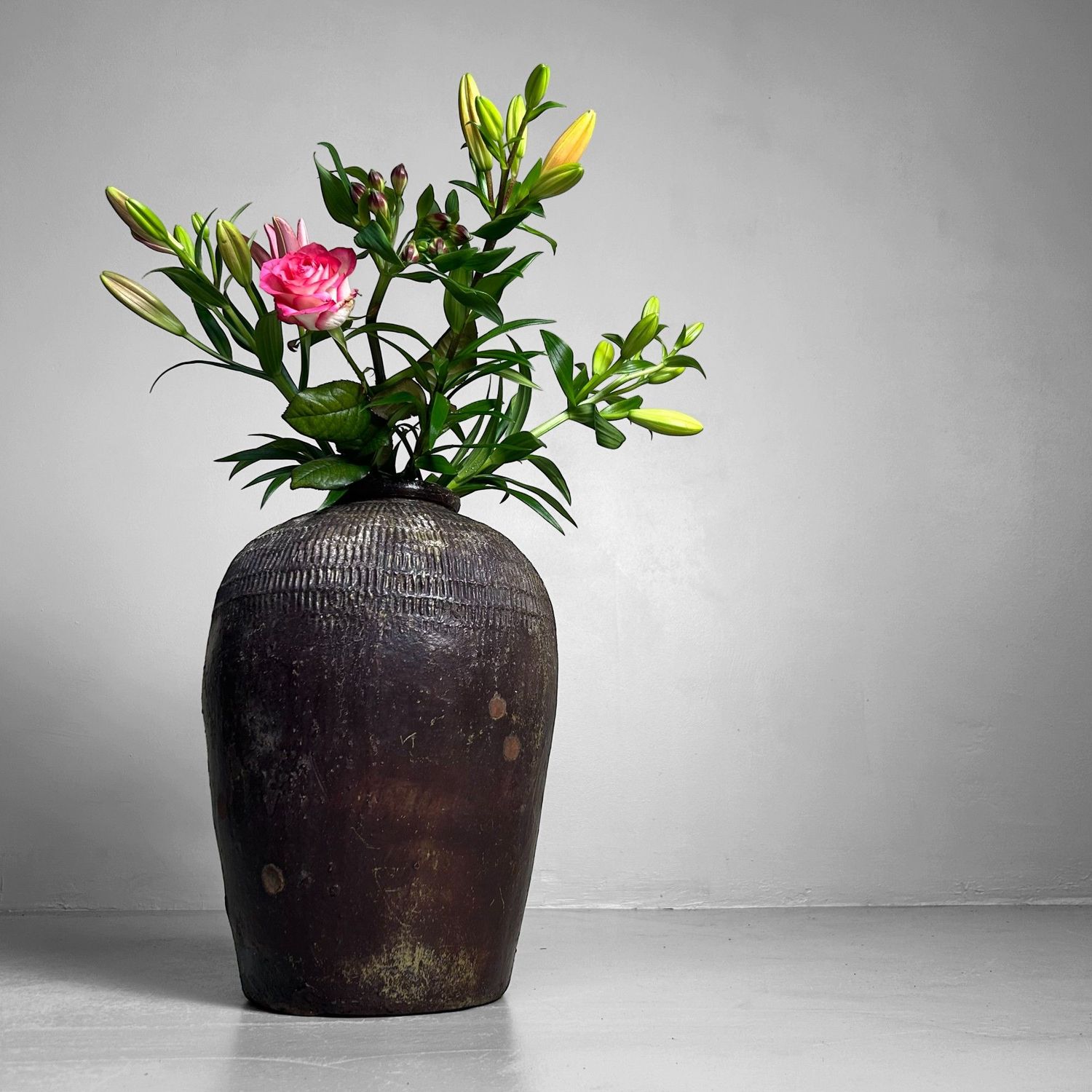 Antieke Tokoname (常滑) Tsubo Kruik, Meiji-periode, Japan.