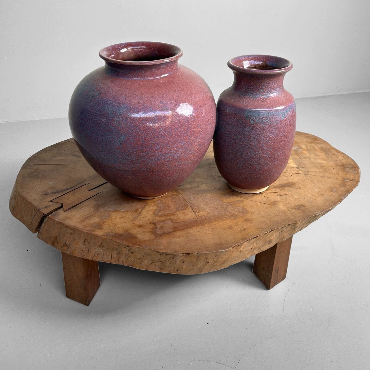 Rare Japanese Ikebana Ceramics by Noma Gazan, 1970s.