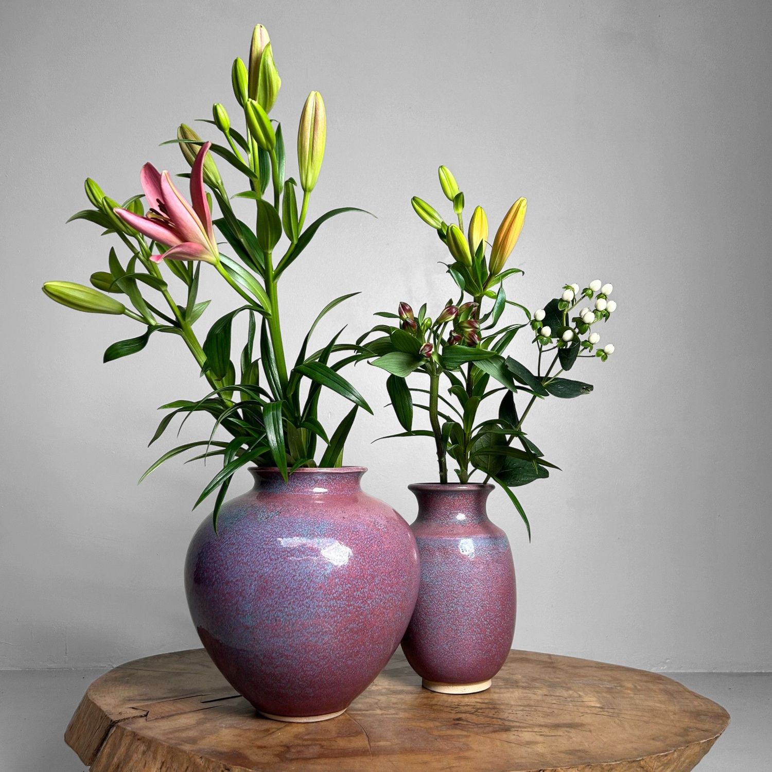 Rare Japanese Ikebana Ceramics by Noma Gazan, 1970s.