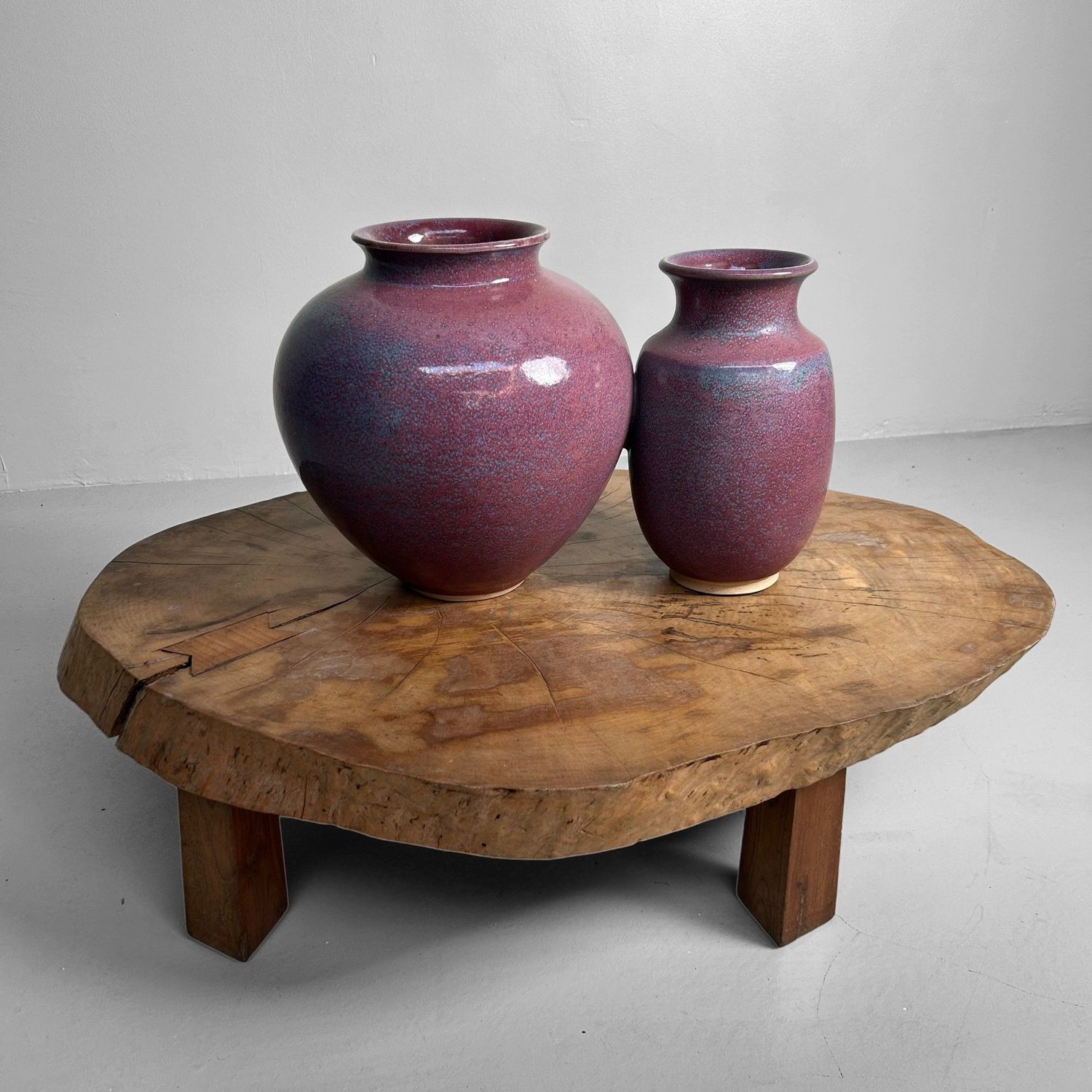 Rare Japanese Ikebana Ceramics by Noma Gazan, 1970s.