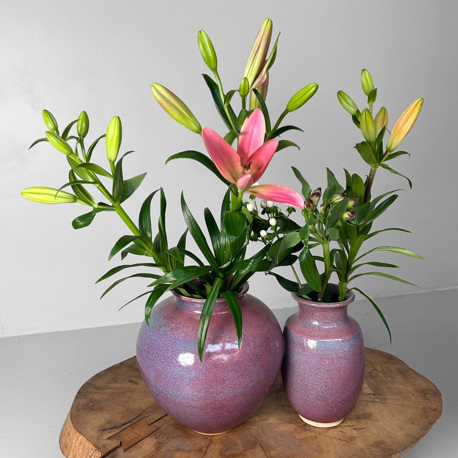 Rare Japanese Ikebana Ceramics by Noma Gazan, 1970s.
