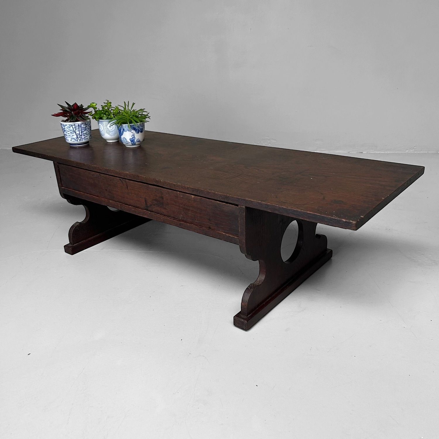 ​Minimalistische Japanse Shosai-Ki, Antieke Schrijftafel, Meiji-periode.