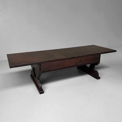 ​Minimalistische Japanse Shosai-Ki, Antieke Schrijftafel, Meiji-periode.