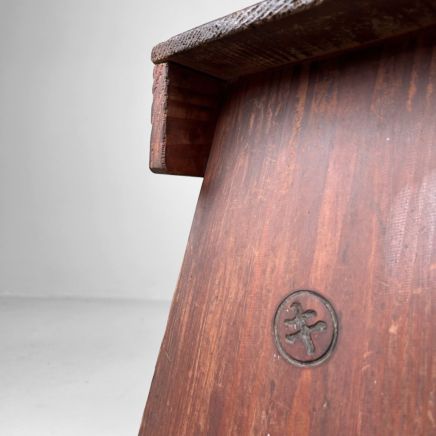 Minimalist Fumidai, Wooden Step Stool, 1920s, Japan.
