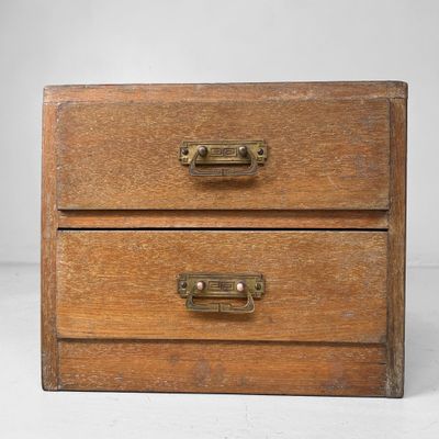 Elegant Vintage Japanese Wooden Drawer Chest, 1950s.