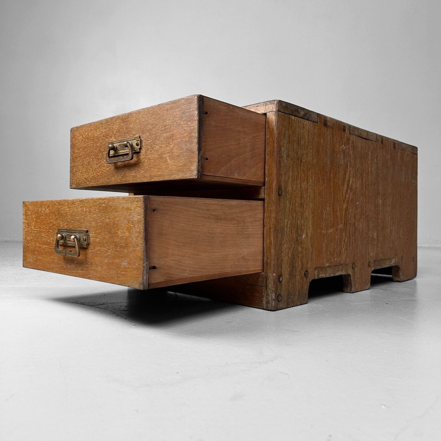 Elegant Vintage Japanese Wooden Drawer Chest, 1950s.