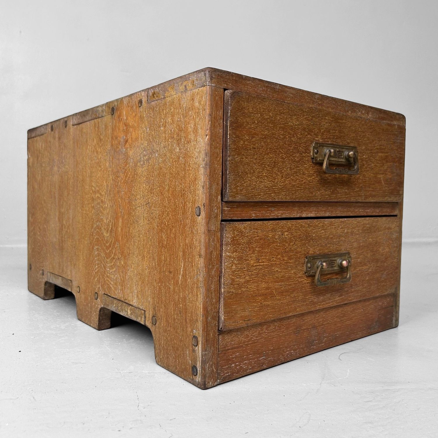 Elegant Vintage Japanese Wooden Drawer Chest, 1950s.