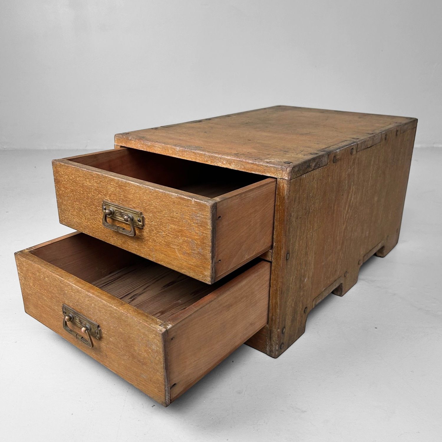 Elegant Vintage Japanese Wooden Drawer Chest, 1950s.
