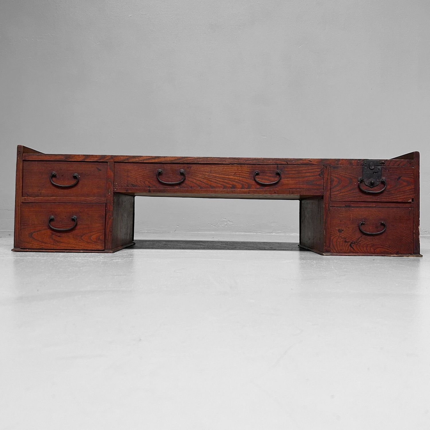 Minimalist Japanese Writing Desk, Shosai-Ki, Meiji Period.