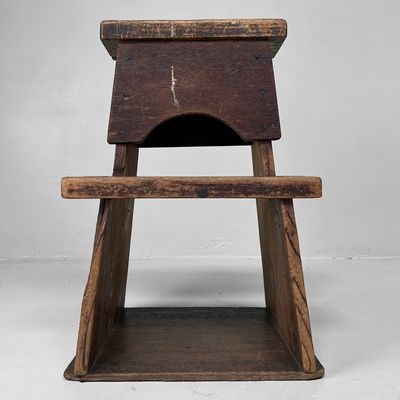 Minimalist Fumidai, Wooden Step Stool, 1920s, Japan.