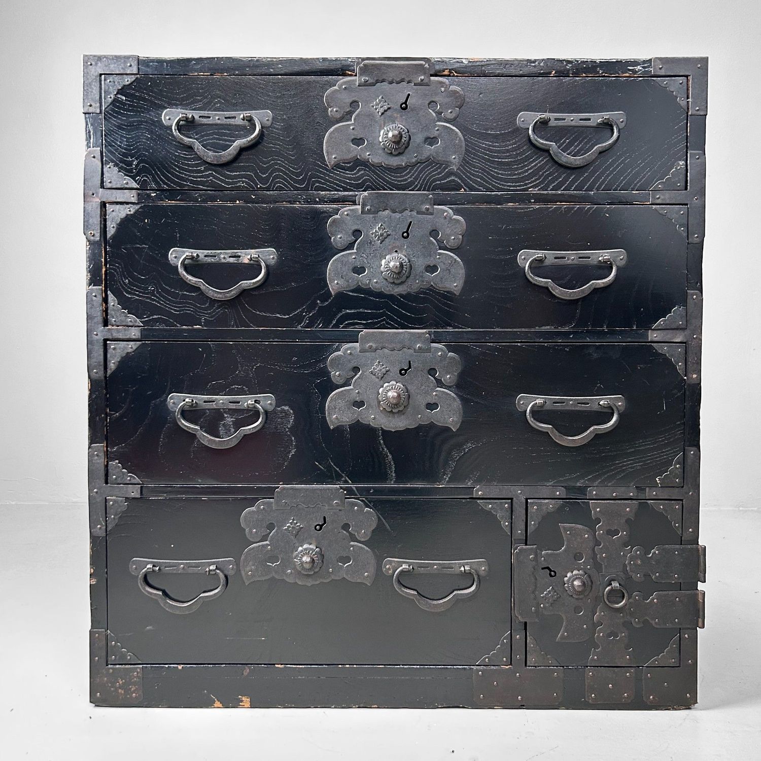 Antique Japanese Tansu Chest from the Meiji Period.