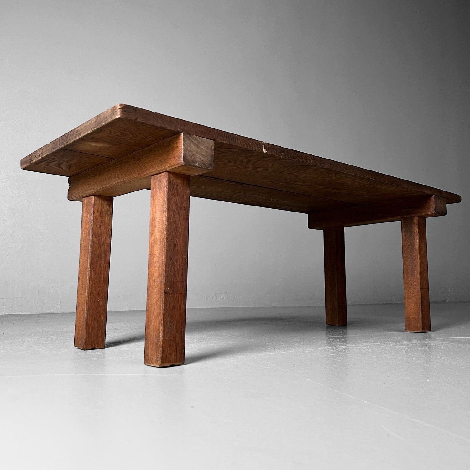 Minimalistische Lage Houten Tafel, Taishō-periode, Japan.