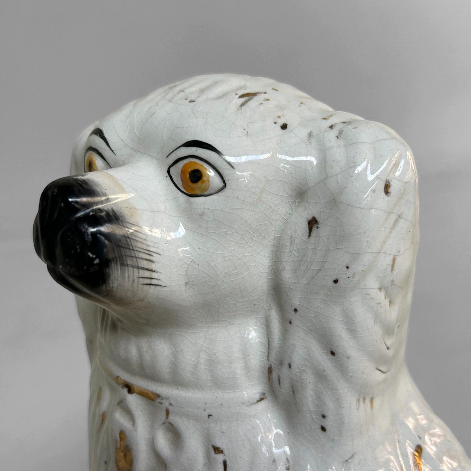 Set Keramieken Staffordshire Honden, begin 20ste Eeuw.