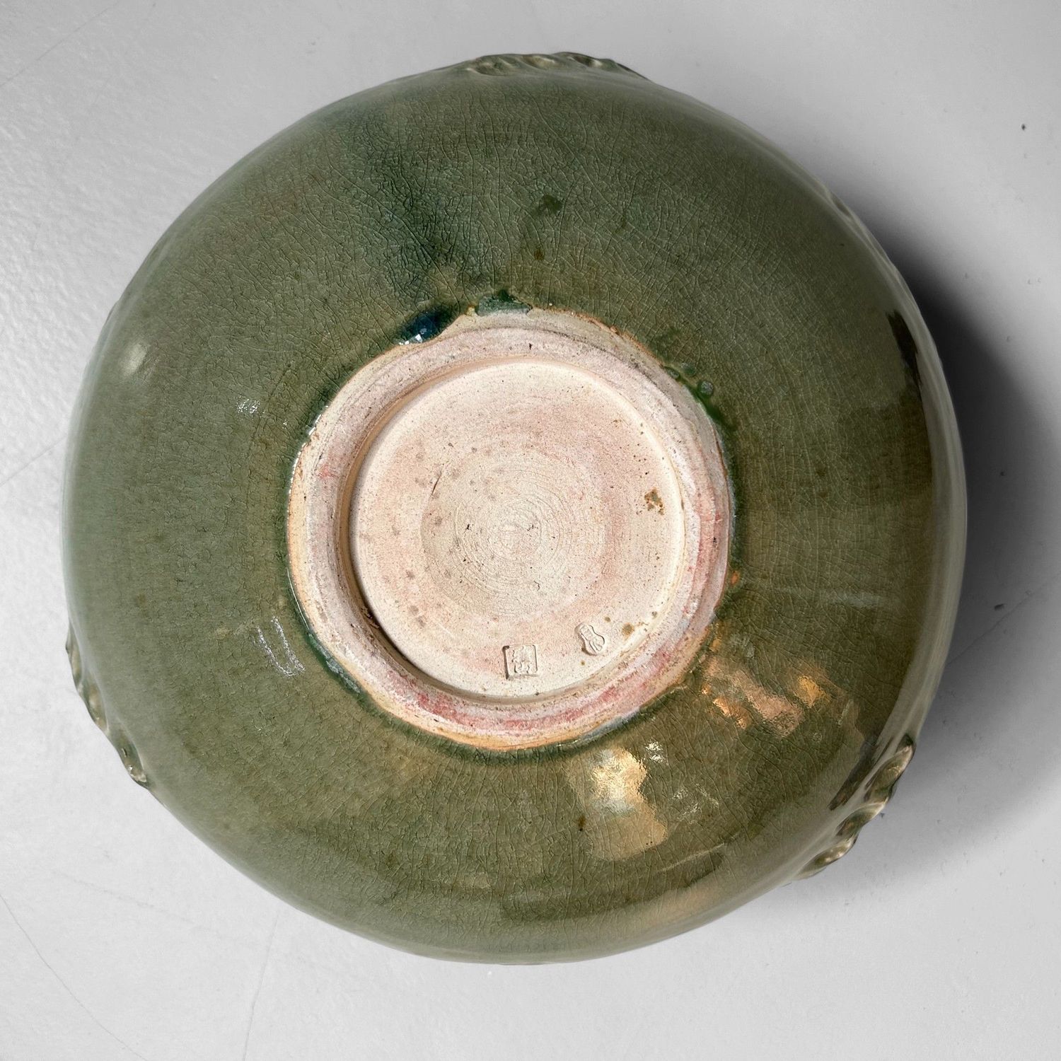 Organische Japanse Celadon Bloemenvaas door Noma Gazan, Jaren '70. Organische Japanse Celadon Bloemenvaas door Noma Gazan, Jaren '70.