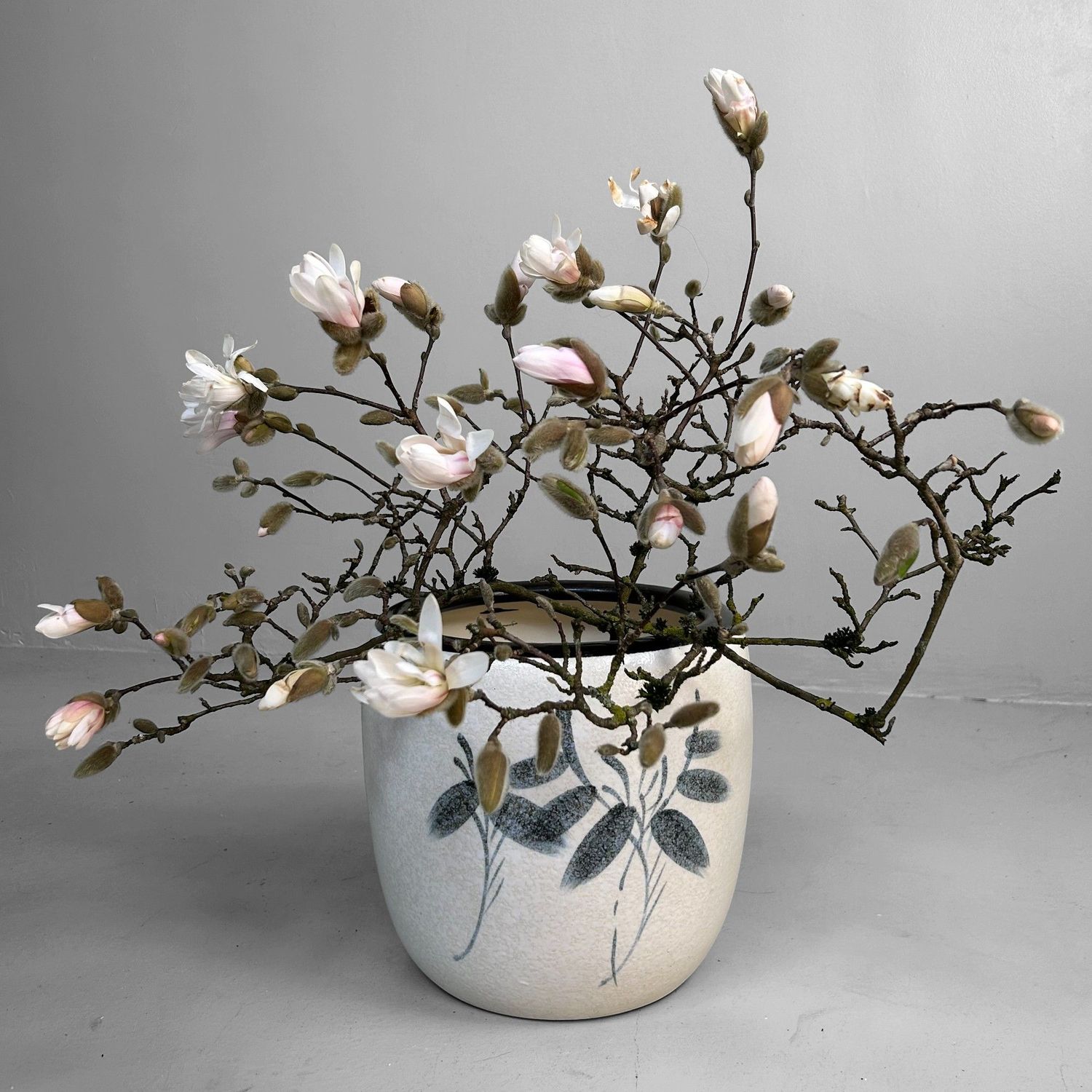 Keramieken Japanse Hibachi, Cachepot, Jaren '50.