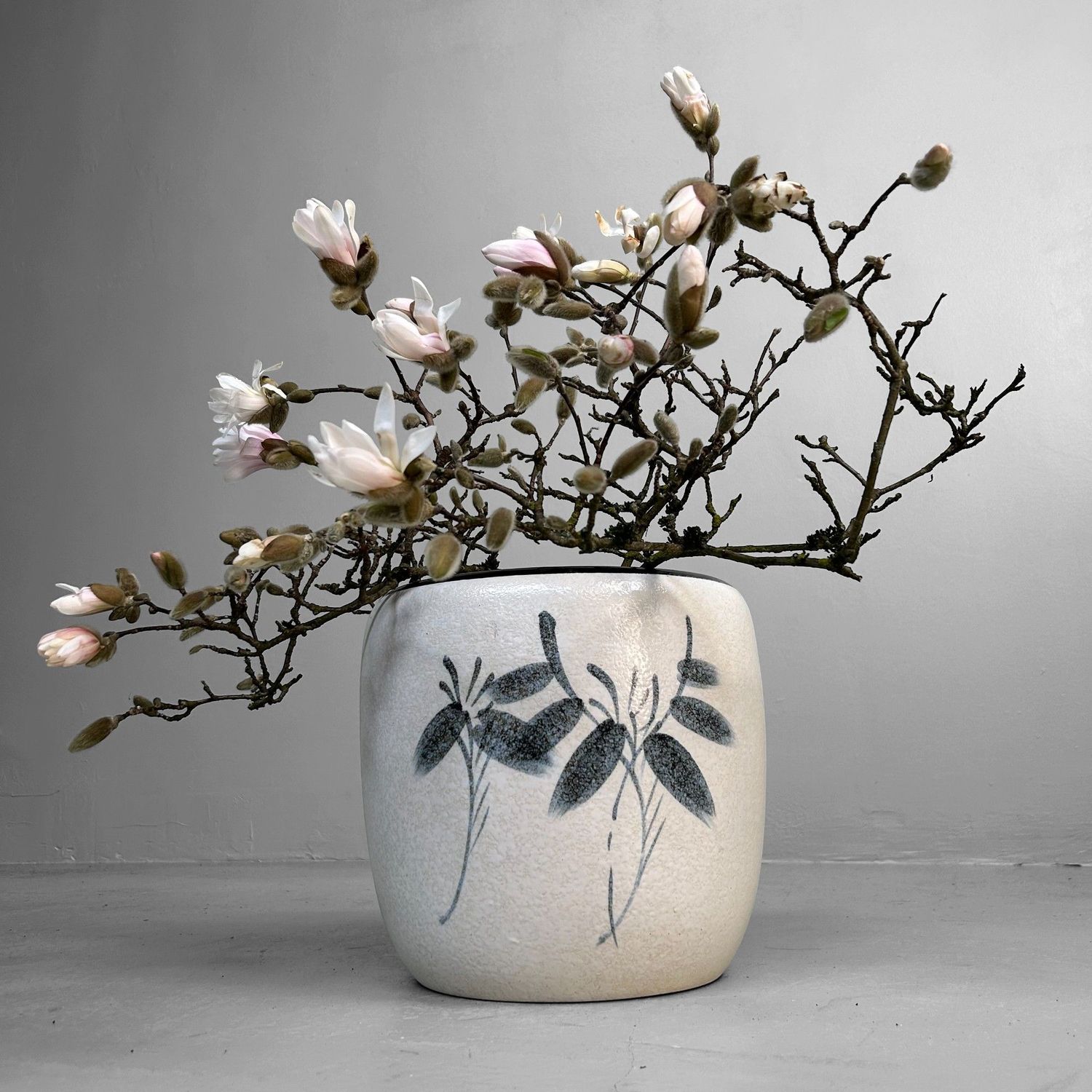 Keramieken Japanse Hibachi, Cachepot, Jaren '50.