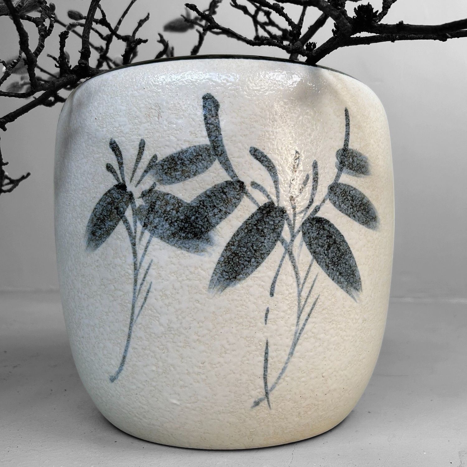 Keramieken Japanse Hibachi, Cachepot, Jaren '50.