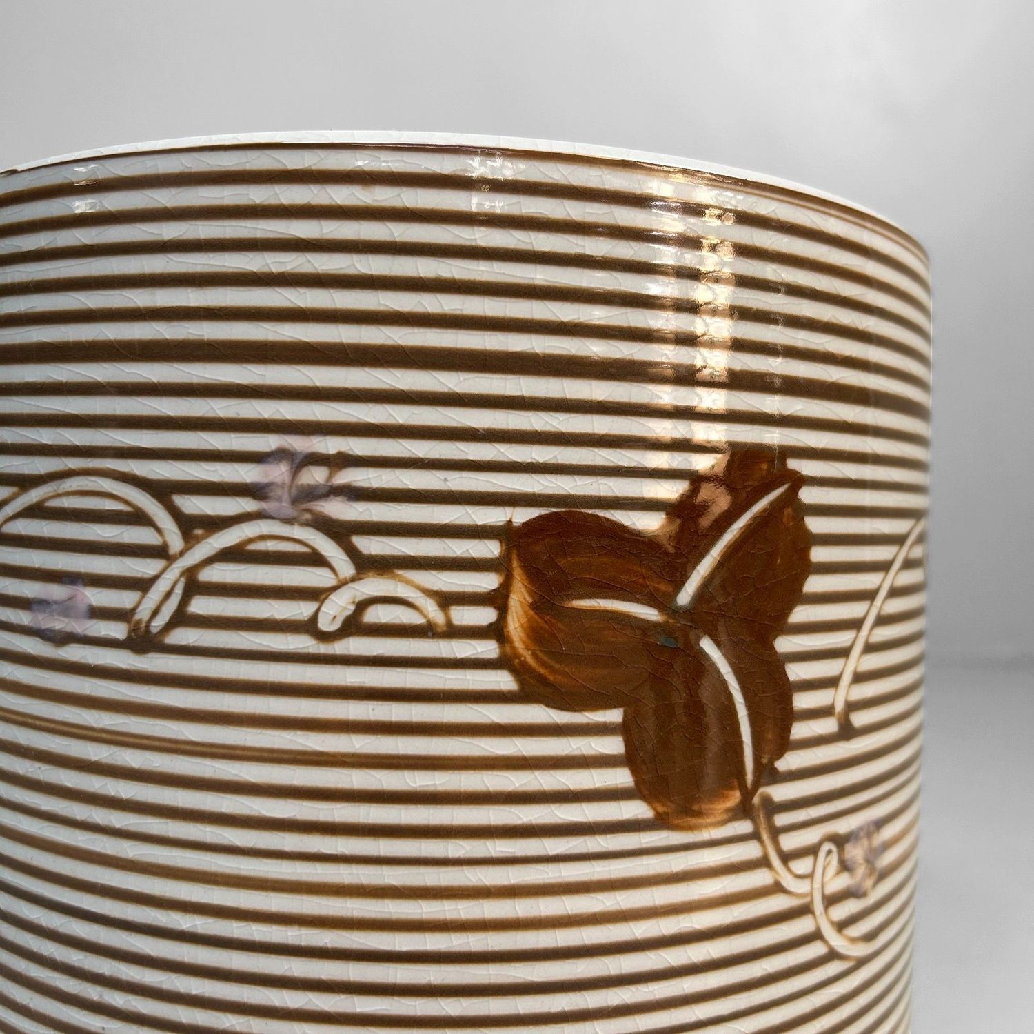 Keramieken Japanse Hibachi, Cachepot, Jaren '50.