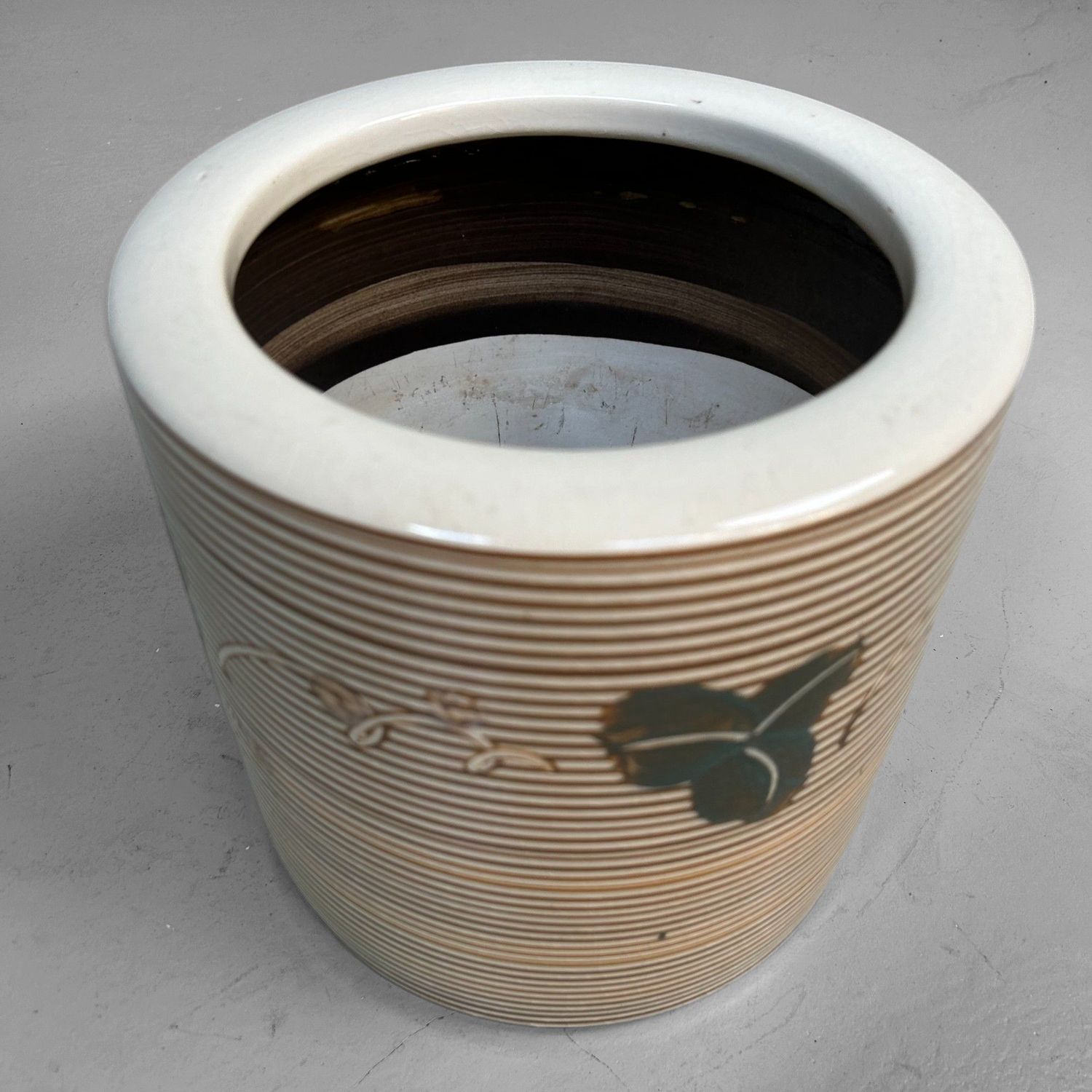 Keramieken Japanse Hibachi, Cachepot, Jaren '50.