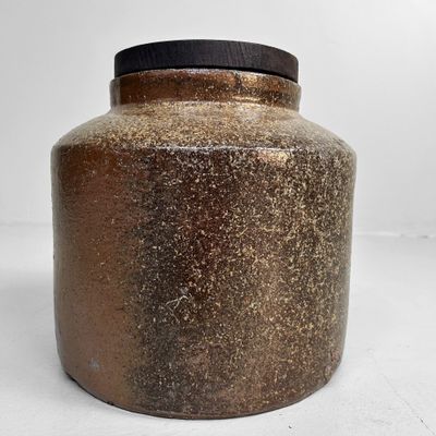 Antique Japanese Bizen Tsubo - Meiji Period Tea Storage Jar.