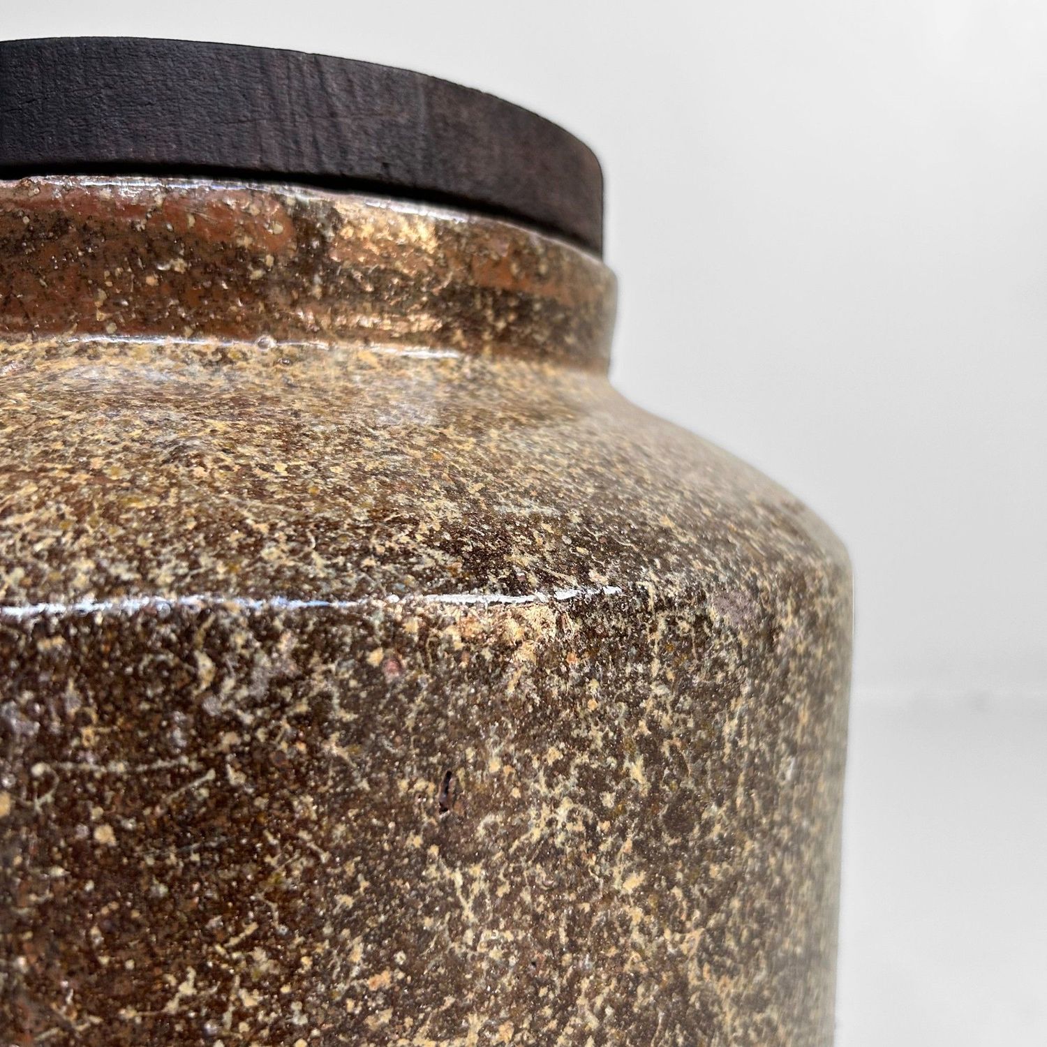 Antique Japanese Bizen Tsubo - Meiji Period Tea Storage Jar.