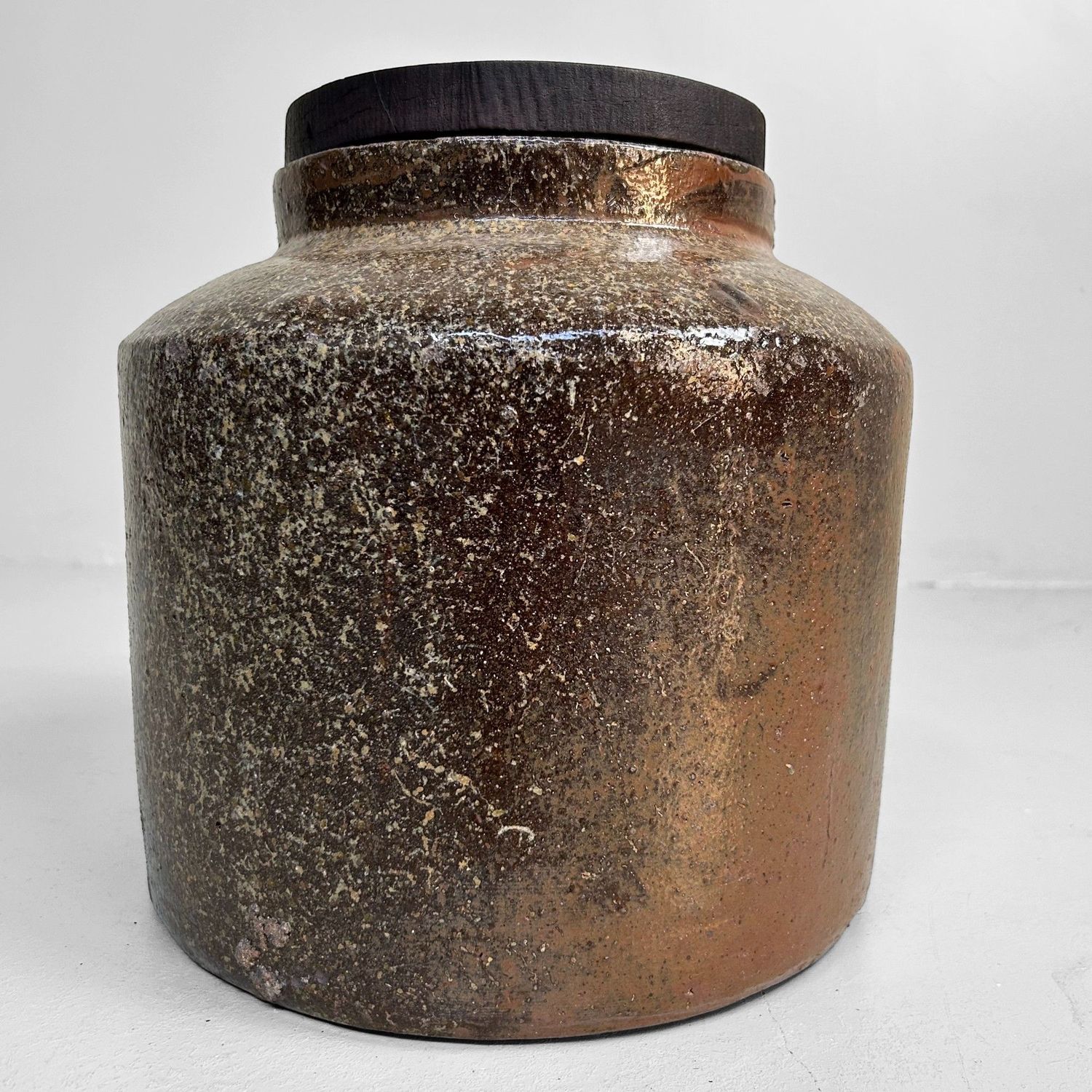 Antique Japanese Bizen Tsubo - Meiji Period Tea Storage Jar.