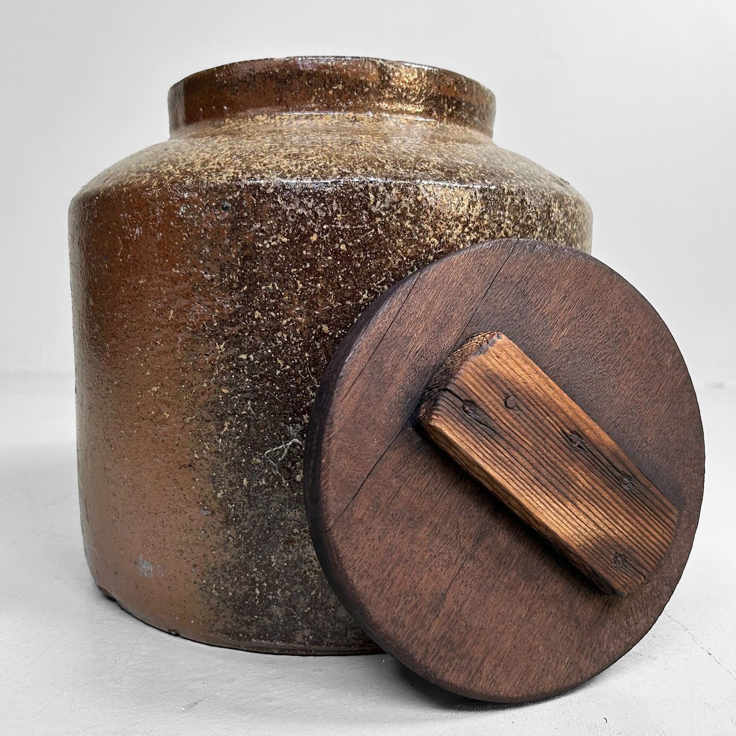 Antique Japanese Bizen Tsubo - Meiji Period Tea Storage Jar.