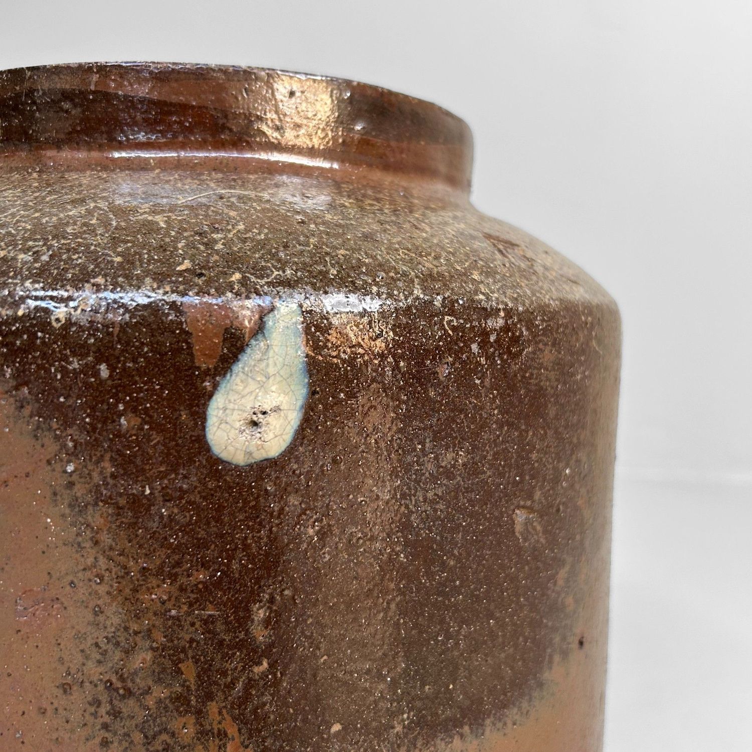 Antique Japanese Bizen Tsubo - Meiji Period Tea Storage Jar.