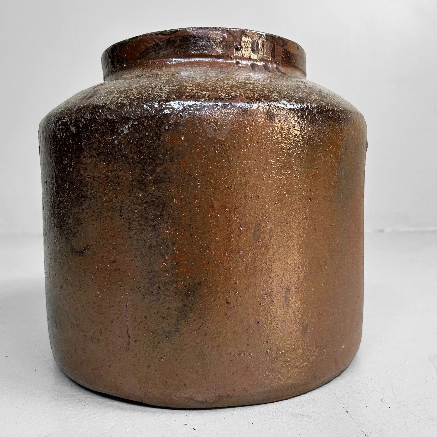 Antique Japanese Bizen Tsubo - Meiji Period Tea Storage Jar.