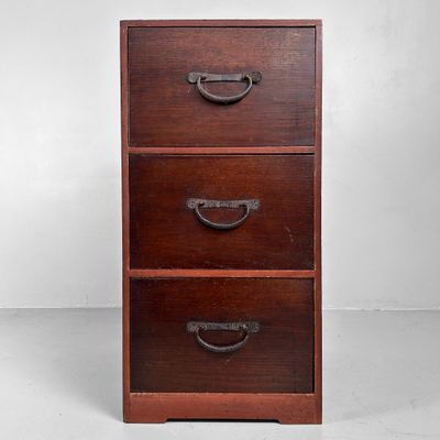 Antique Japanese Tansu with Drawers from the Meiji Period.