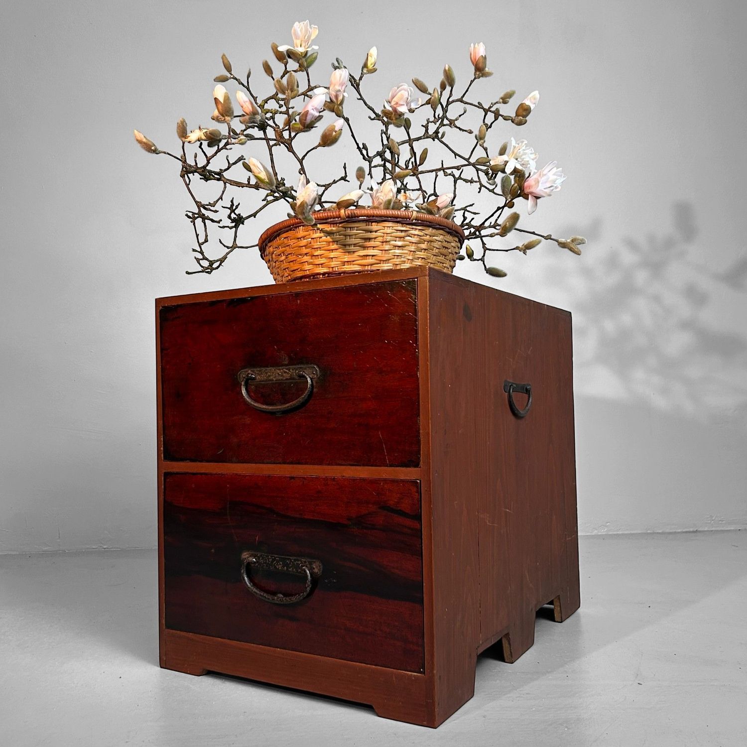 Antique Japanese Tansu with Drawers from the Meiji Period.