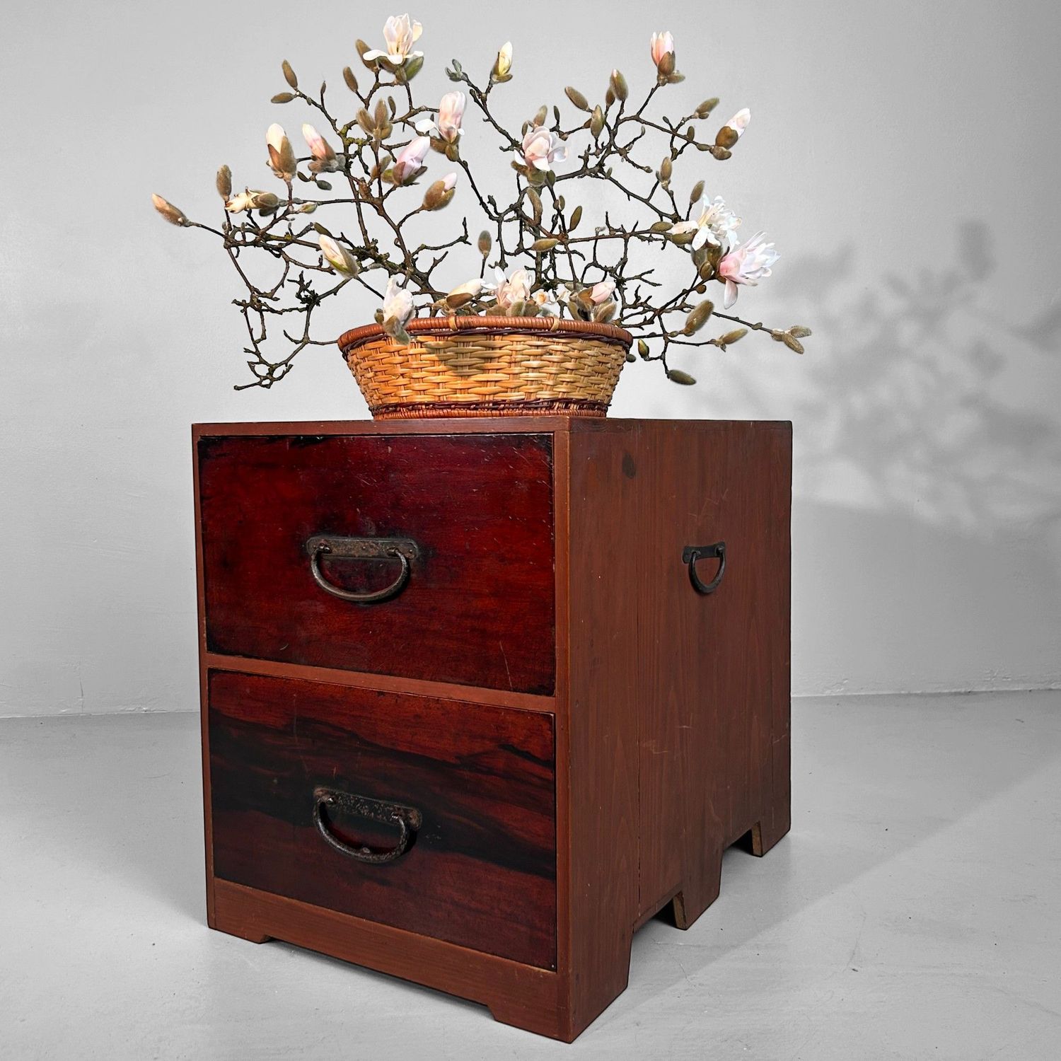 Antique Japanese Tansu with Drawers from the Meiji Period.