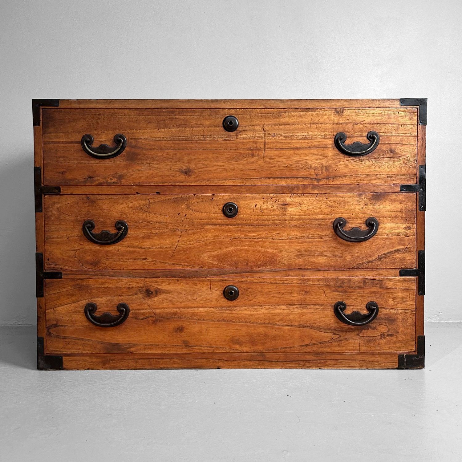 Traditional Tansu Chest of Drawers, Meiji Period, Japan.