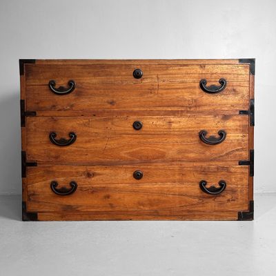 Traditional Tansu Chest of Drawers, Meiji Period, Japan.