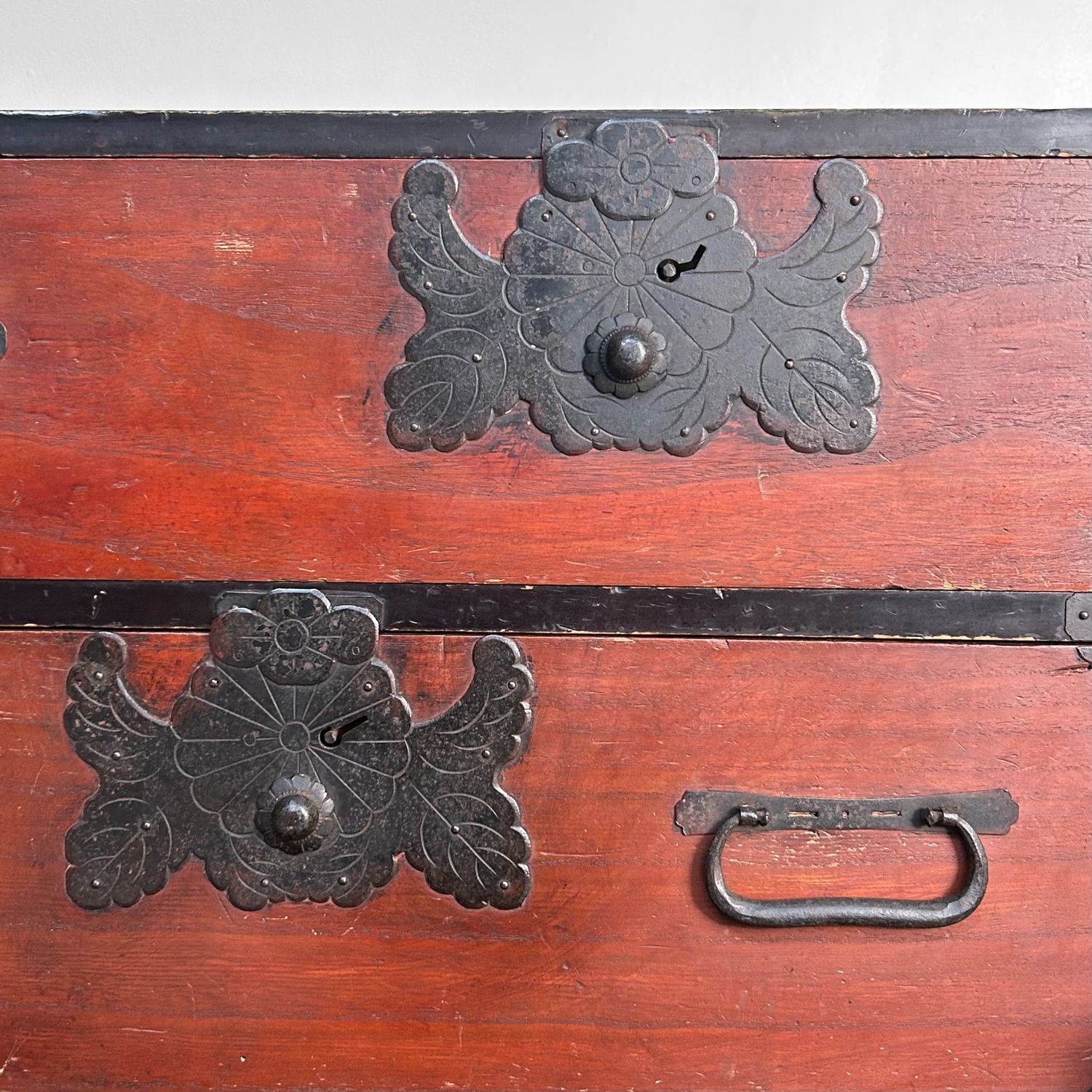Traditional Japanese Tansu Storage Cabinet, Meiji Period.