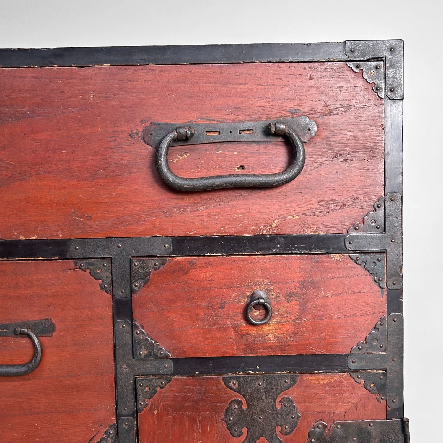 Traditional Japanese Tansu Storage Cabinet, Meiji Period.